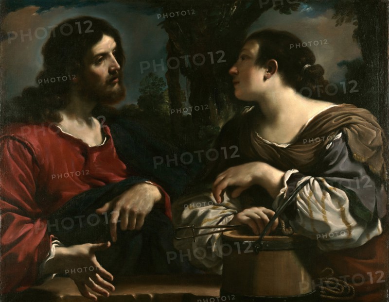 Christ and the Samaritan Woman at Jacob's Well. Artist: Guercino (1591-1666)