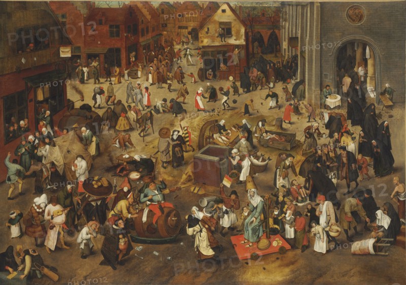 The Fight Between Carnival and Lent. Artist: Bruegel (Brueghel), Pieter, the Elder (ca 1525-1569)