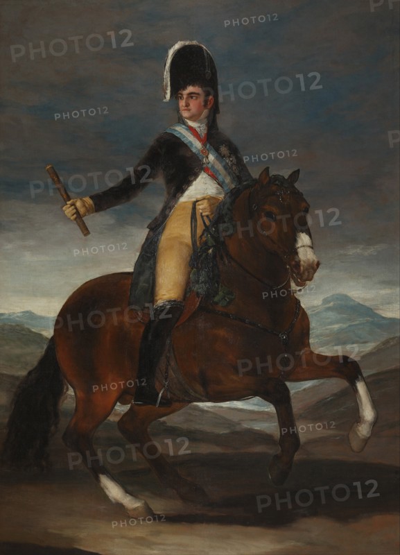 Equestrian Portrait of King Ferdinand VII of Spain. Artist: Goya, Francisco, de (1746-1828)