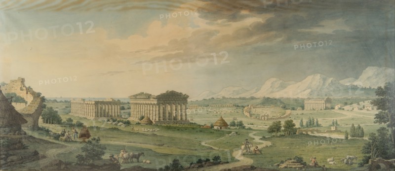View of Paestum. Artist: González Velázquez, Isidro (1764-1840)