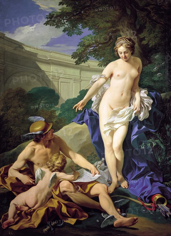Venus with Mercury and Cupid. Artist: Van Loo, Louis Michel (1707-1771)