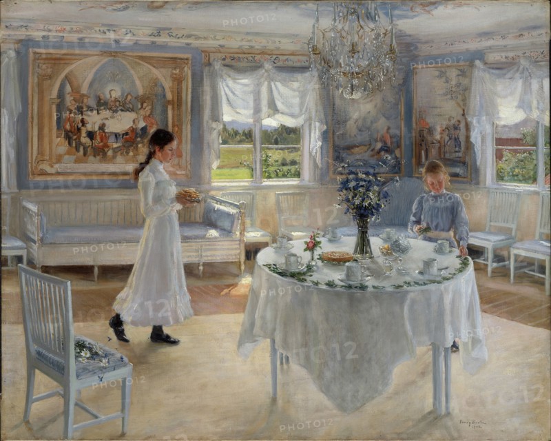 A Name day. Artist: Brate, Fanny (1861-1940)