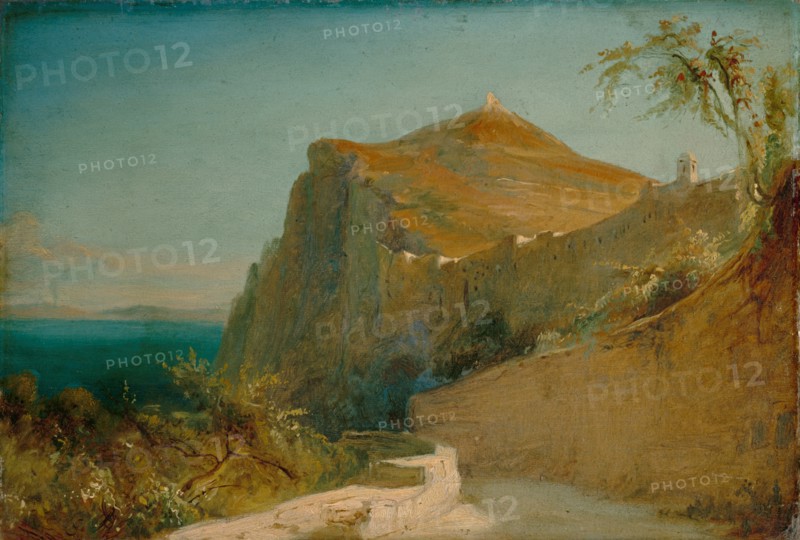 Rock of Tiberius, Capri. Artist: Blechen, Carl (1798-1840)