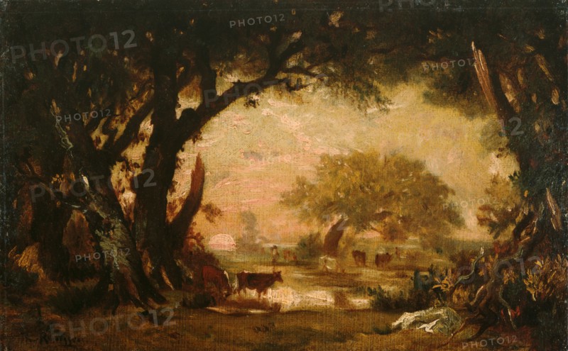 Clearing in the Woods of Fontainebleau. Artist: Rousseau, Théodore (1812-1867)