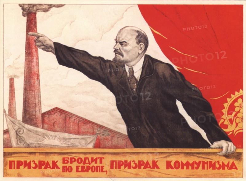 A spectre is haunting Europe - the spectre of Communism. Artist: Shcherbakov, V. (active 1920s)