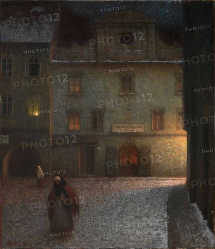 Evening Street. Artist: Schikaneder, Jakub (1855-1924)