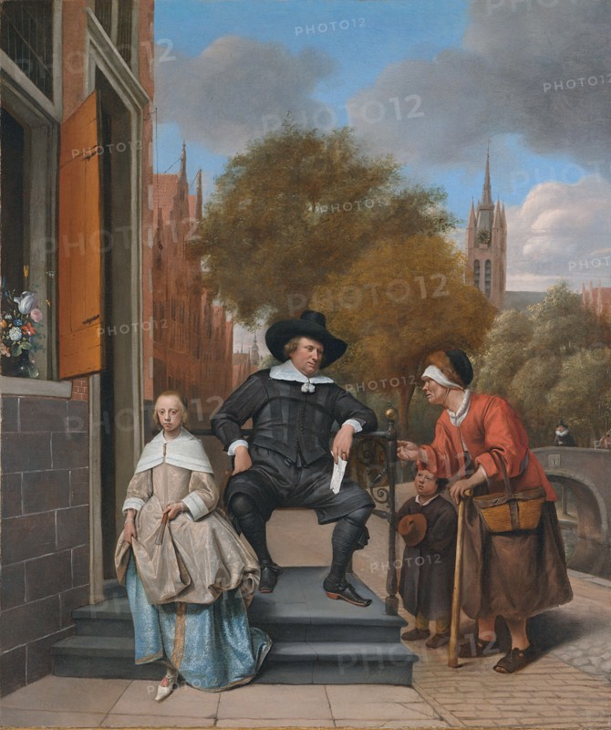 A Burgher of Delft and His Daughter (Adolf Croeser and his daughter Catharina Croeser). Artist: Steen, Jan Havicksz (1626-1679)