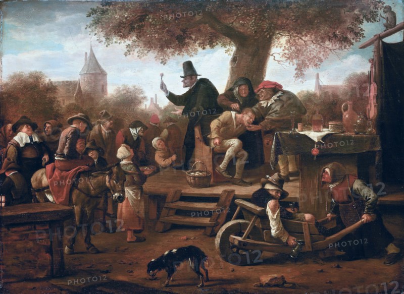 The quacksalver. Artist: Steen, Jan Havicksz (1626-1679)