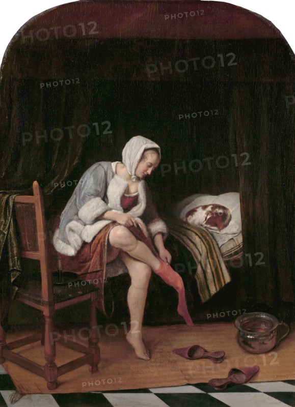 Woman at her toilet. Artist: Steen, Jan Havicksz (1626-1679)