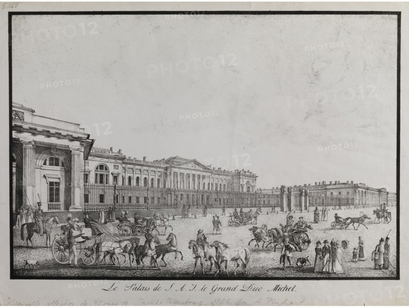 The Old Michael Palace in Saint Petersburg. Artist: Pluchart, Alexander (1777-1827)