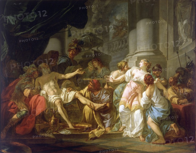 The death of Seneca. Artist: David, Jacques Louis (1748-1825)