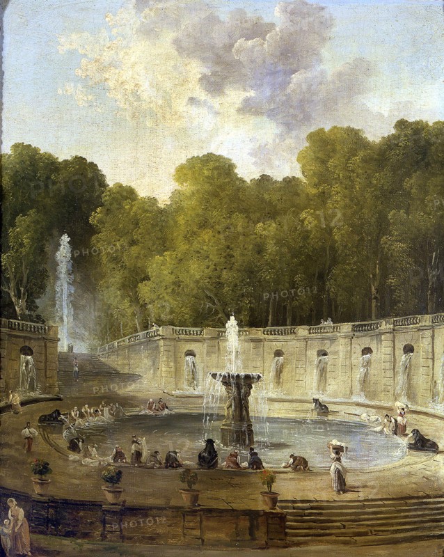 Washerwomen in a park. Artist: Robert, Hubert (1733-1808)