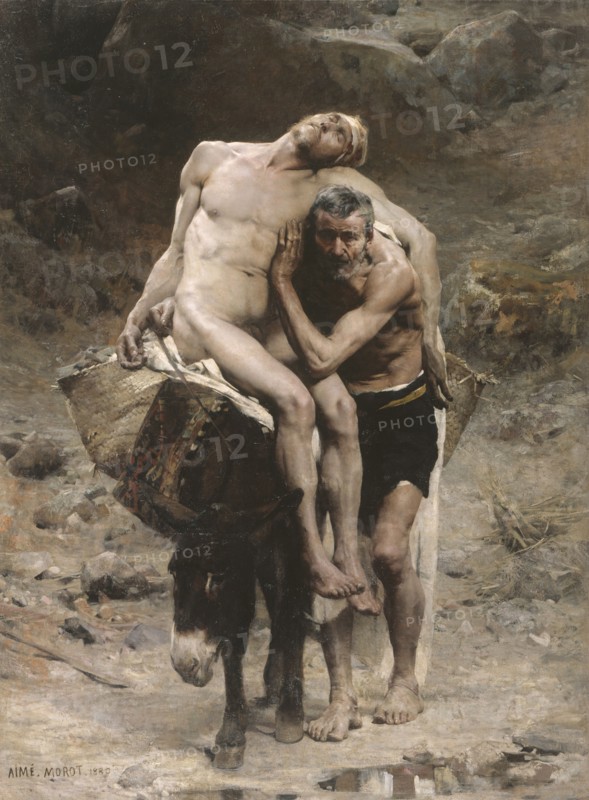 The Good Samaritan. Artist: Morot, Aimé Nicolas (1850-1913)