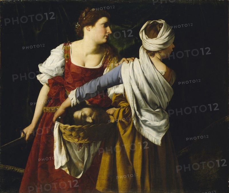 Judith and Her Maidservant with the Head of Holofernes. Artist: Gentileschi, Orazio (1563-1638)