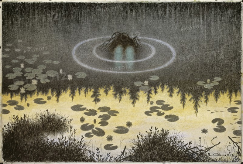 Nøkken. Artist: Kittelsen, Theodor (1857-1914)