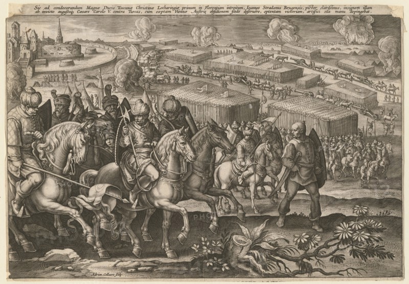 The Siege of Vienna by Turkish army, 1529. Artist: Collaert, Adriaen (1523-1618)