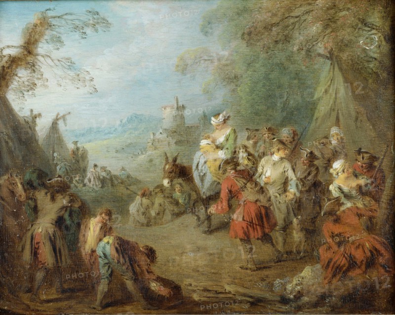 Encampment (Soldiers' Halt). Artist: Pater, Jean-Baptiste (1695-1736)