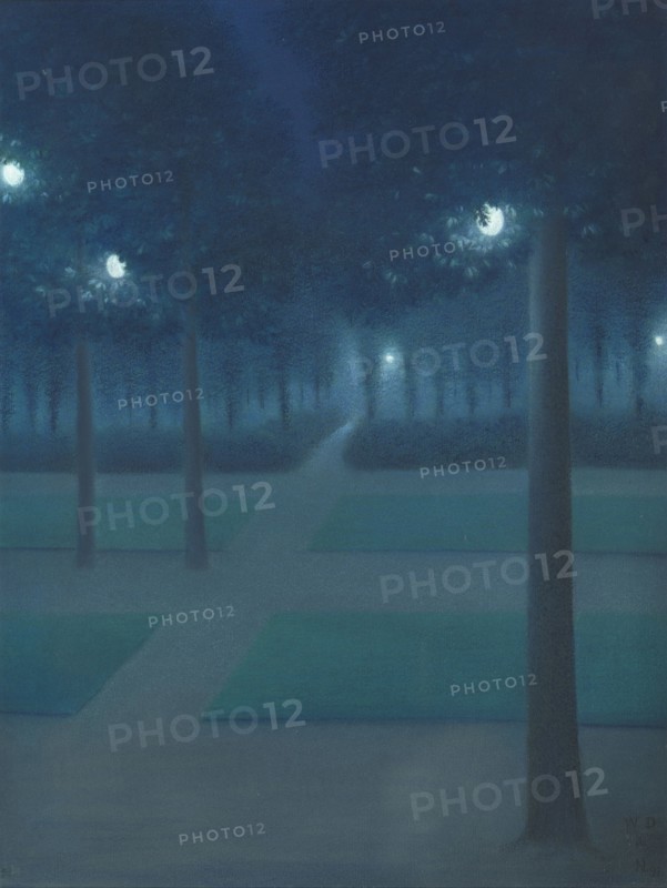 Nocturne in the Parc Royal, Brussels. Artist: Degouve de Nuncques, William (1867-1935)