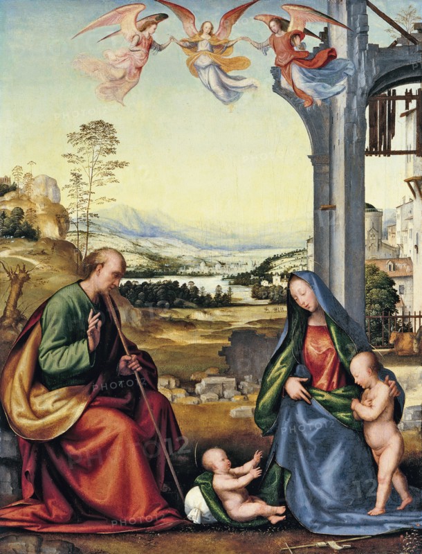 The Holy Family with John the Baptist. Artist: Bartolommeo, Fra (1472-1517)