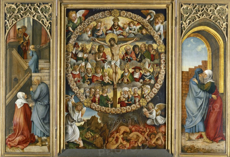 Triptych of the Rosary. Artist: Kulmbach, Hans Suess, von (ca. 1480-1522)