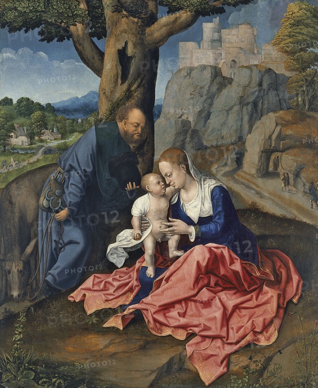 The Rest on the Flight into Egypt. Artist: Orley, Bernaert, van (1488-1541)