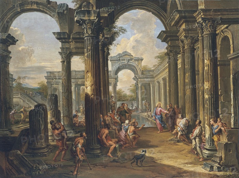 The Pool of Bethesda. Artist: Panini, Giovanni Paolo (1691-1765)