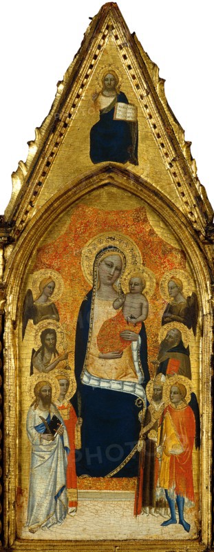 The Virgin and Child between Angels and Six Saints. Artist: Niccolò di Tommaso (active 1339-1376)