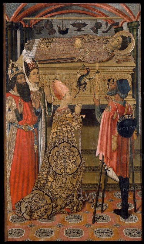 Princess Eudoxia before the Tomb of Saint Stephen. Artist: Vergós Family (active End of 15th cen.y)