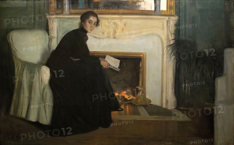 Romantic Novel. Artist: Rusiñol, Santiago (1861-1931)
