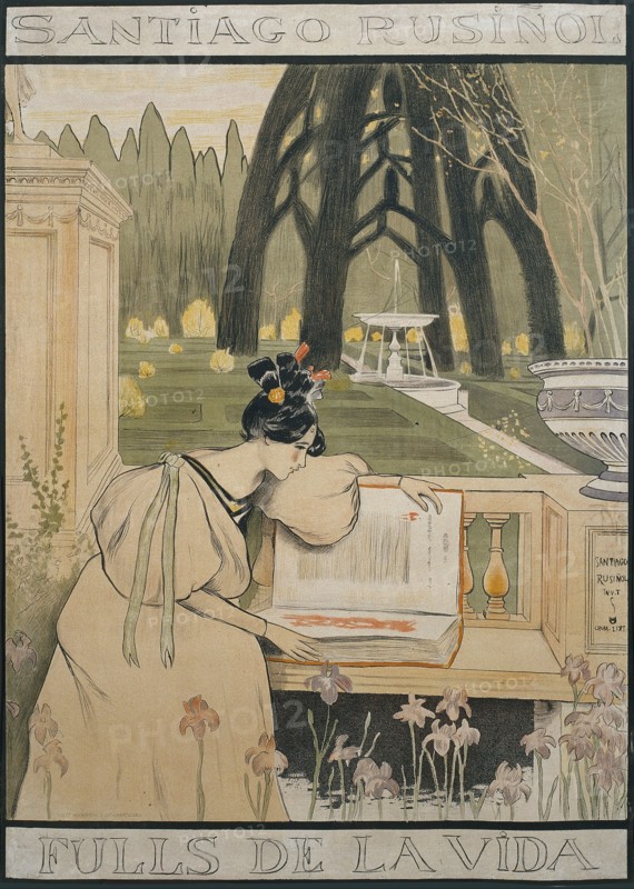 Fulls de la vida (Poster). Artist: Rusiñol, Santiago (1861-1931)