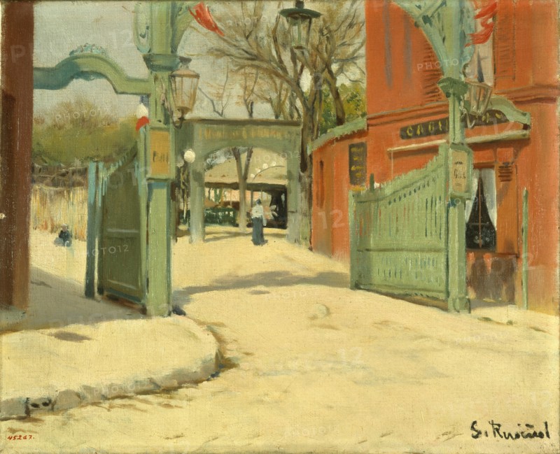 Entrance to the Park of the Moulin de la Galette. Artist: Rusiñol, Santiago (1861-1931)