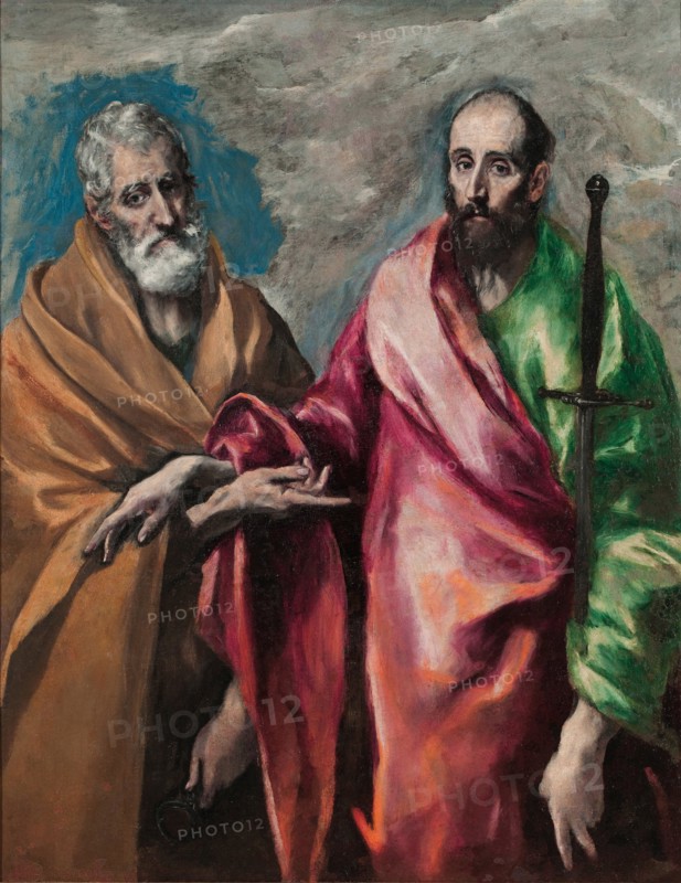 Saint Peter and Saint Paul. Artist: El Greco, Dominico (1541-1614)