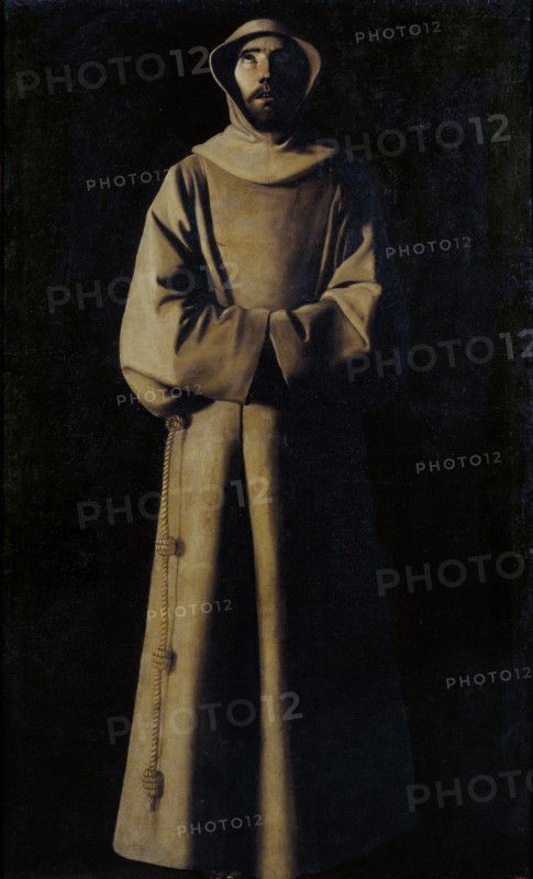 Saint Francis of Assisi after the Vision of Pope Nicholas V. Artist: Zurbarán, Francisco, de (1598-1664)