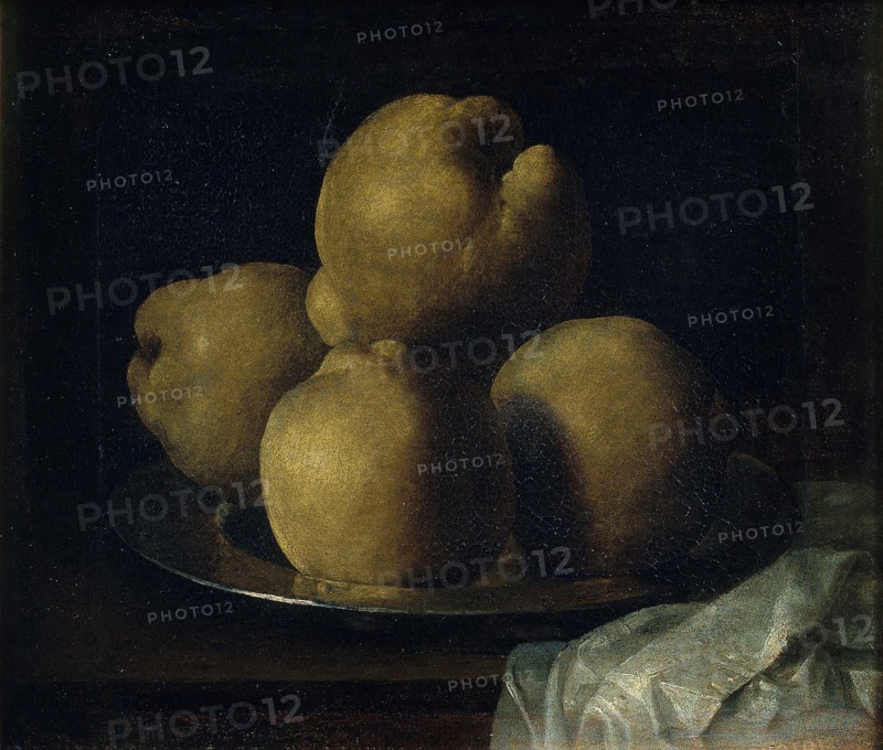 Still Life with Dish of Quince. Artist: Zurbarán, Francisco, de (1598-1664)