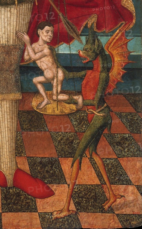 The Archangel Michael weighing the Souls of the Dead (Detail). Artist: Abadía, Juan de la, the Elder (active 1469-1498)