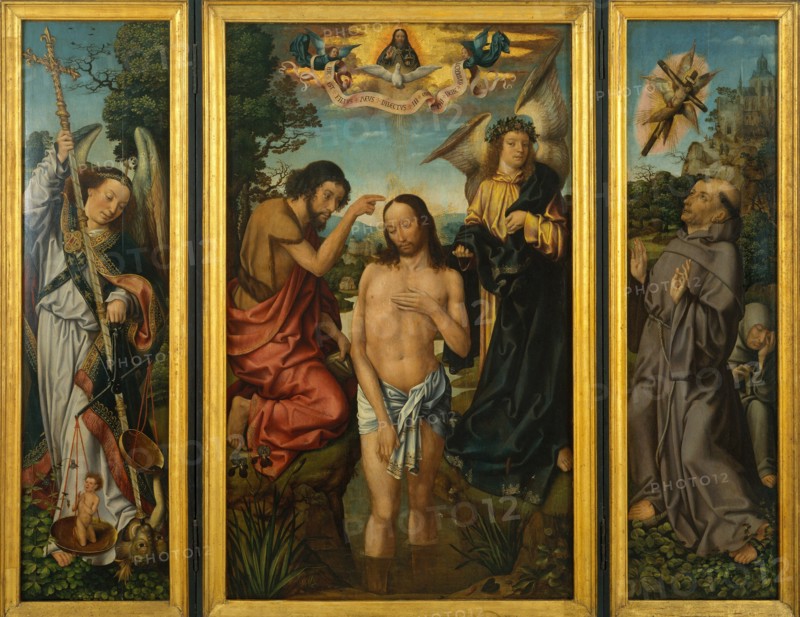 Triptych of the Baptism of Christ. Artist: Master of Frankfurt (1460-ca. 1533)