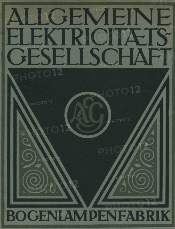 Title page of an AEG product brochure. Artist: Behrens, Peter (1868-1940)