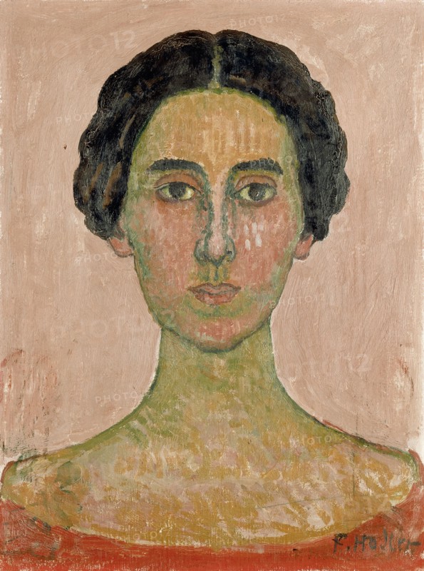 Portrait of Valentine Godé-Darel (Head of French woman). Artist: Hodler, Ferdinand (1853-1918)