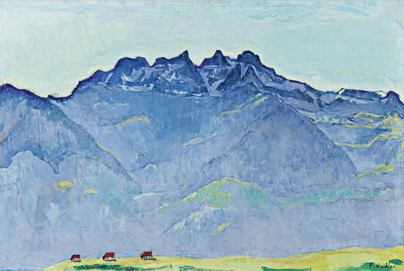 View of the Dents-du-Midi from Champéry. Artist: Hodler, Ferdinand (1853-1918)