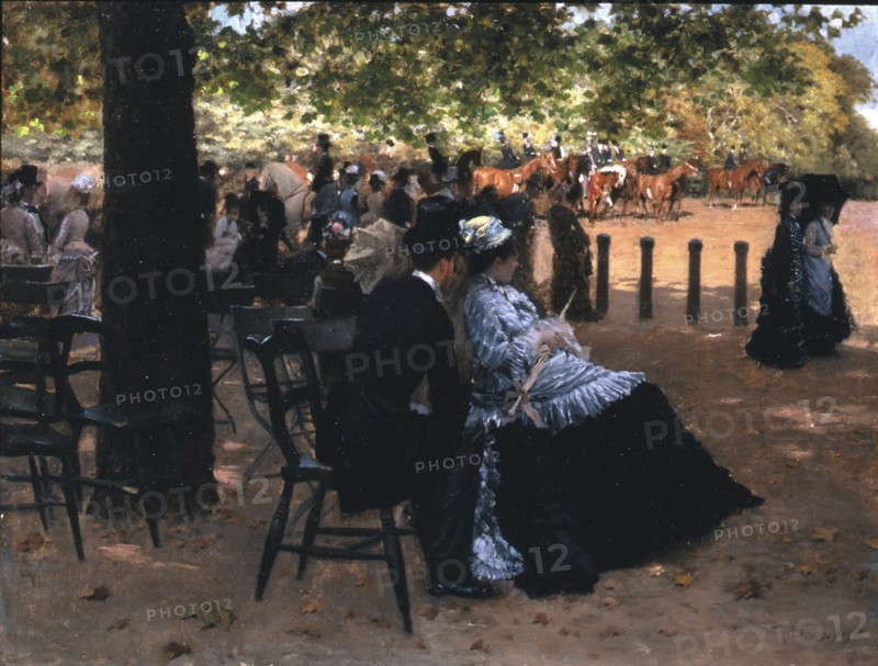 Fliration, Hyde Park. Artist: De Nittis, Giuseppe (1846-1884)