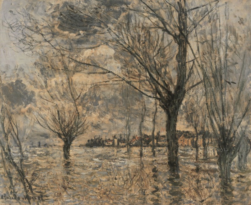 Flood of the Seine at Vétheuil. Artist: Monet, Claude (1840-1926)