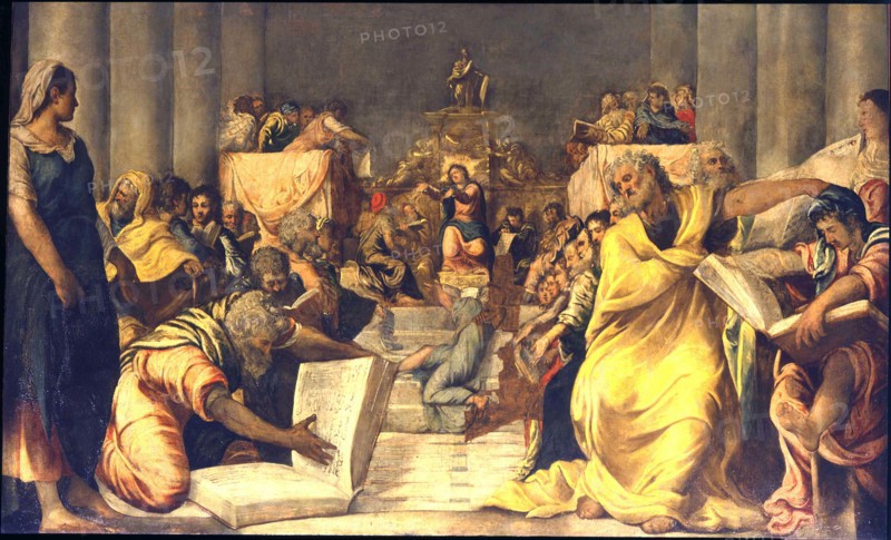 Christ Among the Doctors. Artist: Tintoretto, Jacopo (1518-1594)