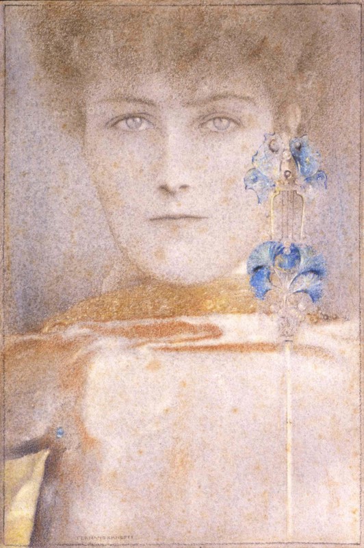 White mask. Artist: Khnopff, Fernand (1858-1921)