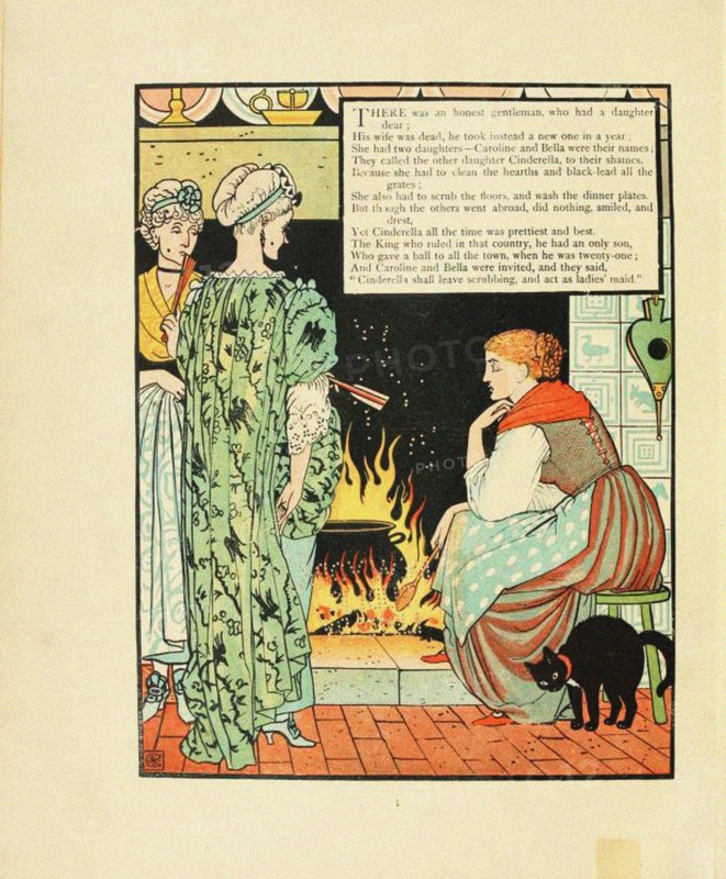 Illustration for Fairy Tale Cinderella. Artist: Crane, Walter (1845-1915)