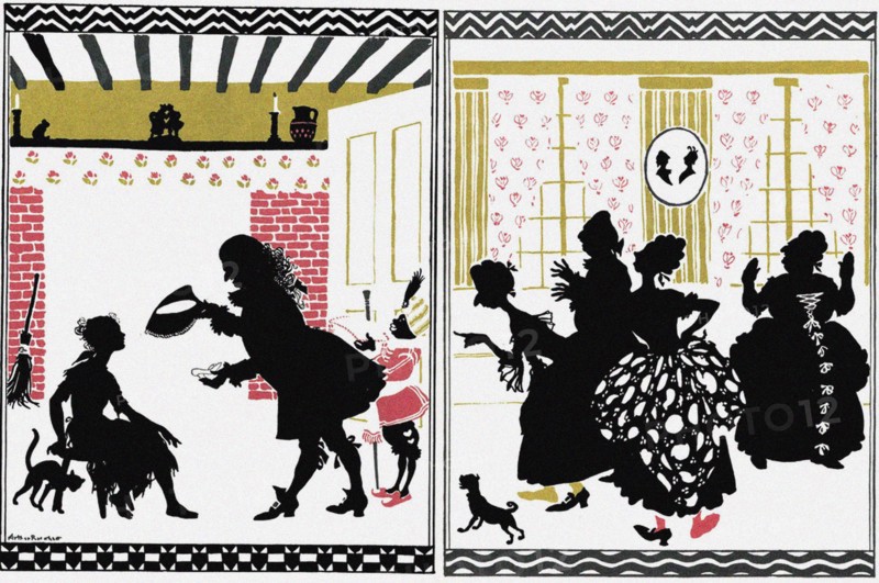 Illustration for Fairy Tale Cinderella. Artist: Rackham, Arthur (1867-1939)