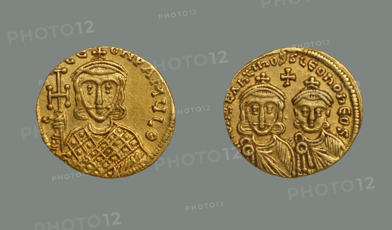 Solidus of Emperor Constantine V (751-775). Artist: Numismatic, Ancient Coins