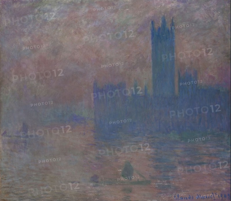 Monet, Le Parlement de Londres, effet de brouillard