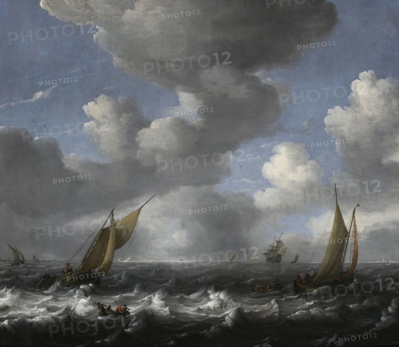 Seascape with Fishing Boats. Artist: Bakhuizen, Ludolf (1630-1708)