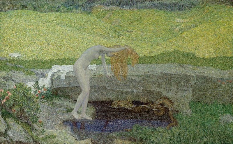 Vanity (The Source of Evil). Artist: Segantini, Giovanni (1858-1899)