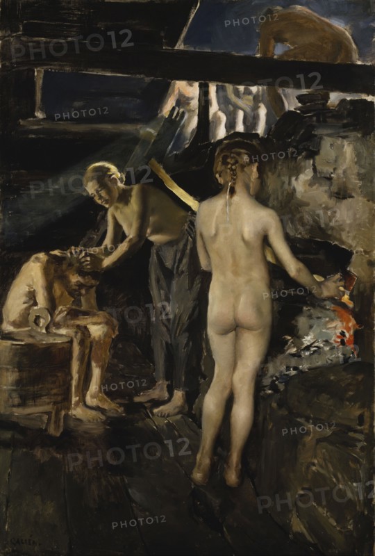 In the Sauna. Artist: Gallen-Kallela, Akseli (1865-1931)
